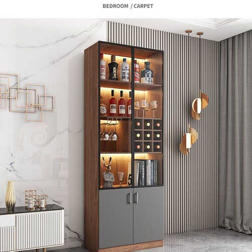 3l ready-made wine cabinet glass door modern simple wall-mounted living room home cabinet restaurant partition light luxury high-end display