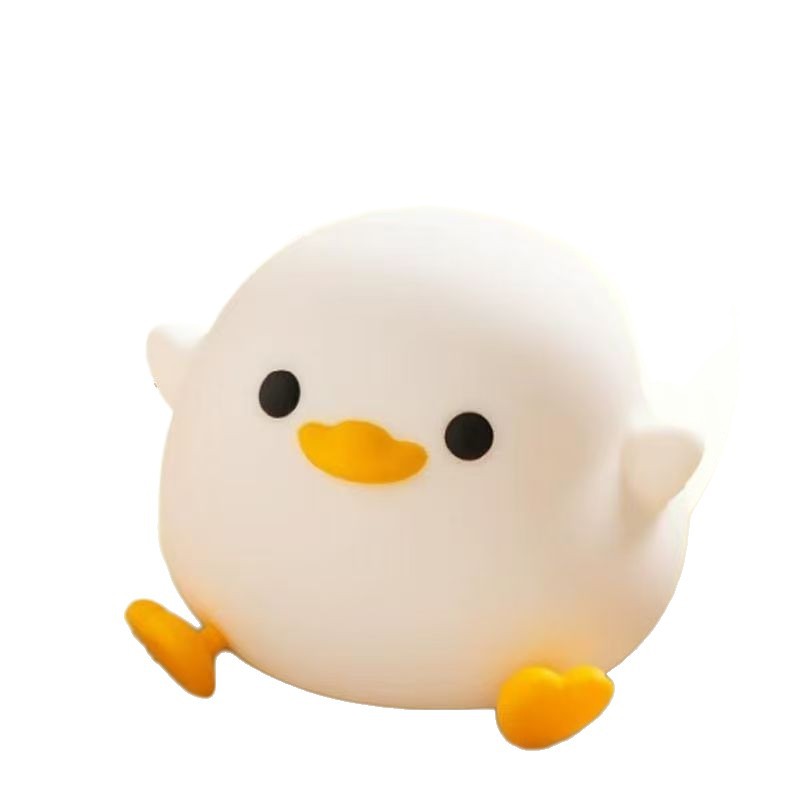 Doudou Duck Night Light Modelo de carga LED Lámpara de mesa de palmaditas junto a la cama para amamantar y dormir para amigos y compañeros de clase Regalos de cumpleaños