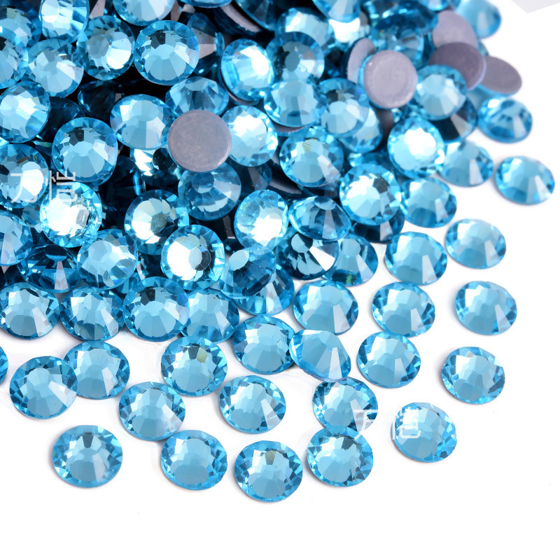 爆発的な輝きの平底イミテーションオパールラインストーン、衣類用アクセサリー、電気メッキガラスラインストーン、大型装飾品、DIYジュエリーアクセサリー材料