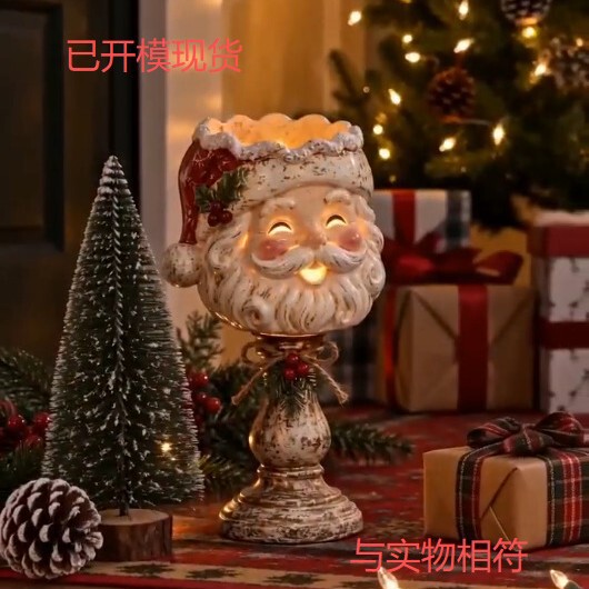 Cross-border best-selling Santa Claus candlestick, resin craft, Christmas decoration, and Christmas scented candlestick ornament Cross-border best-selling Santa Claus candlestick, resin craft, Christmas decoration, and Christmas scented candlestick ornament
