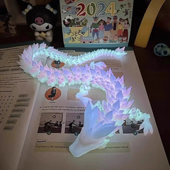 夜光龍クロスボーダー爆発金水晶龍シミュレーション模型動物知育玩具児童3dプリント装飾品置物