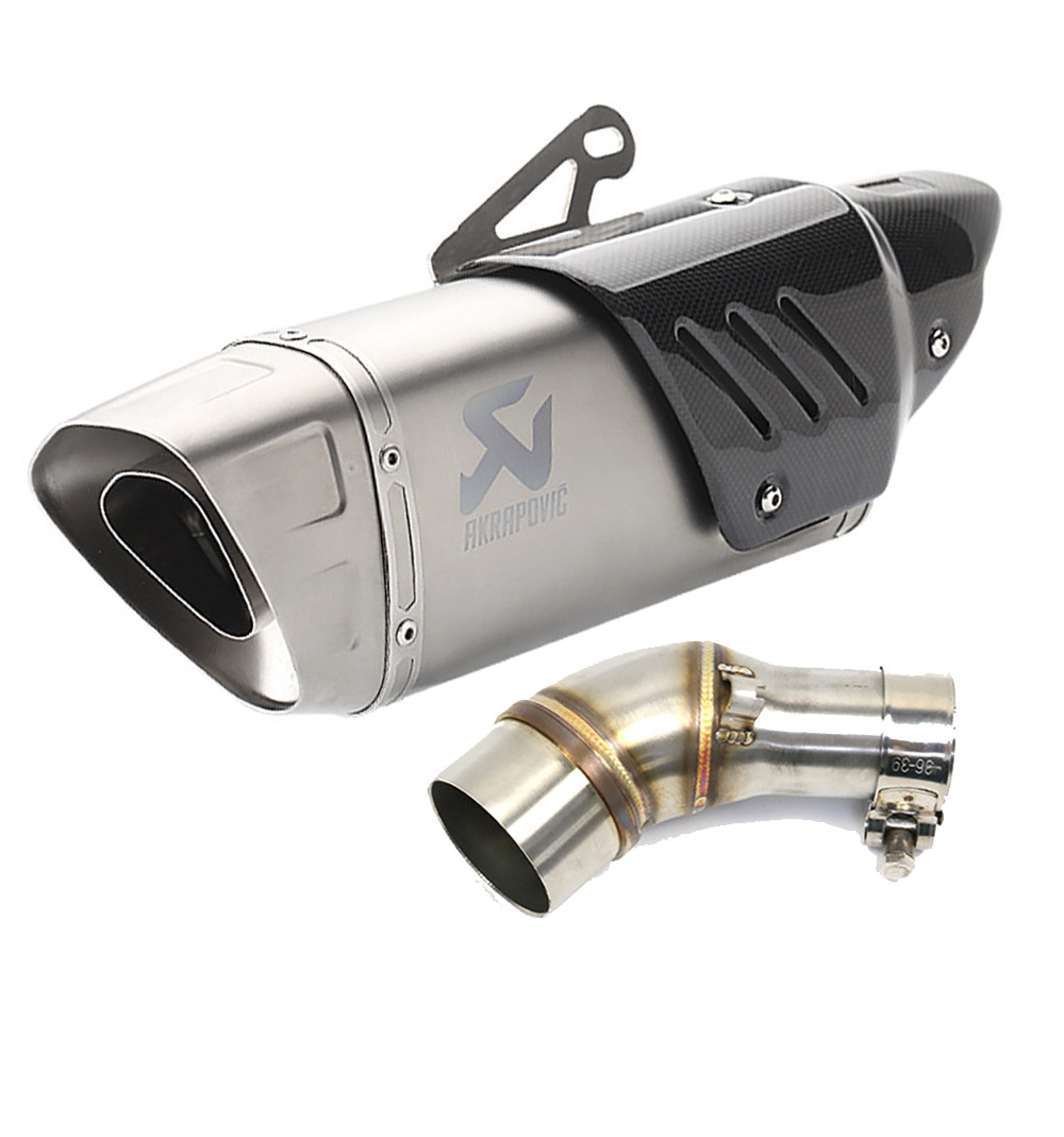 Aplicable a Yamaha YZF-R3 / R25 / MT - 03 / MT - 25 sección media delantera del tubo de escape de acero inoxidable