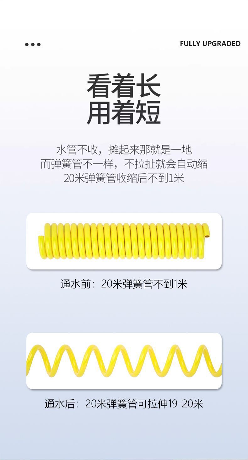 Multifunctional spring water pipe explosion-proof hose high-pressure car wash water gun brush car nozzle connected to tap water high-pressure water gun
