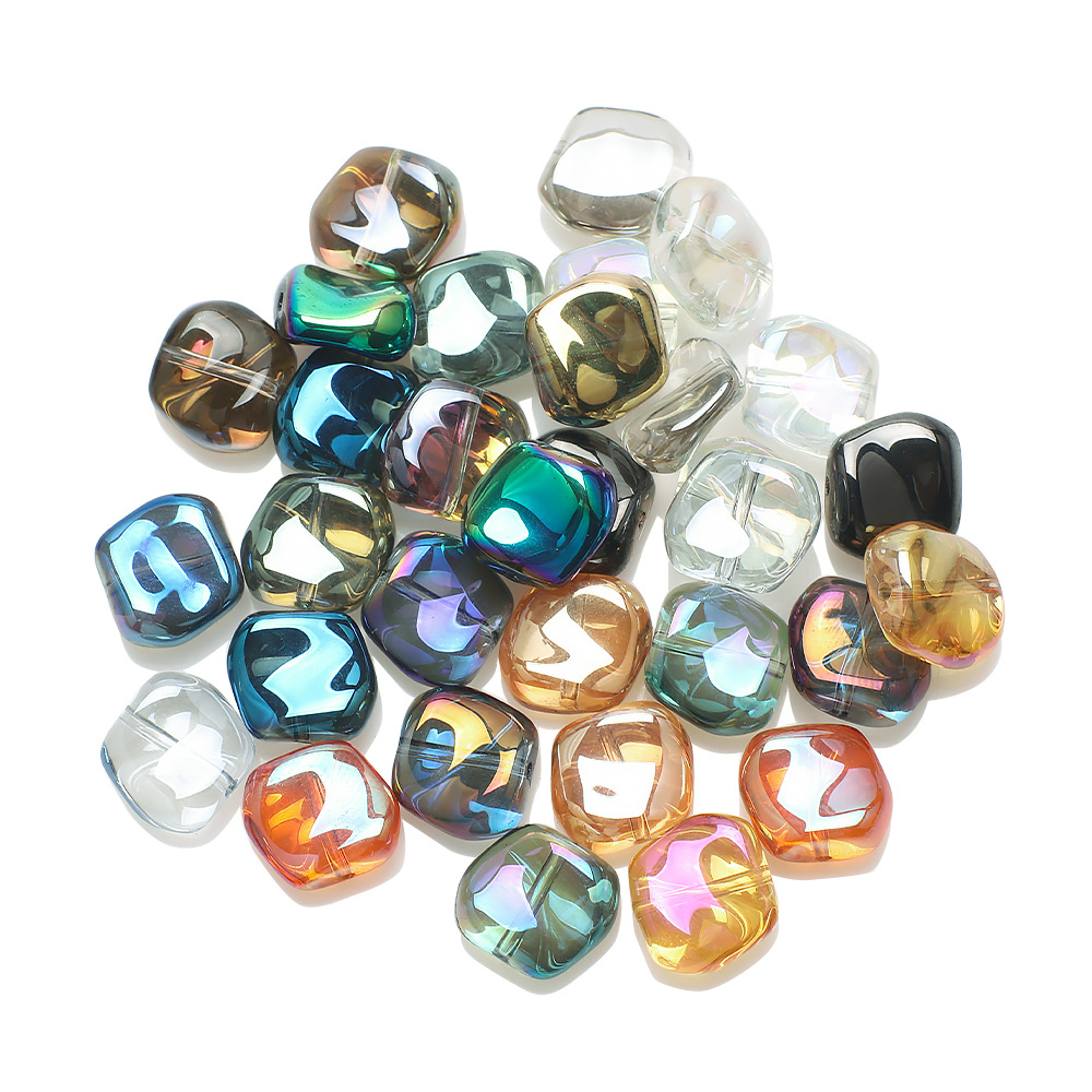 20 Pièces/Paquet 12*5mm Verre Carré Perles display picture 1