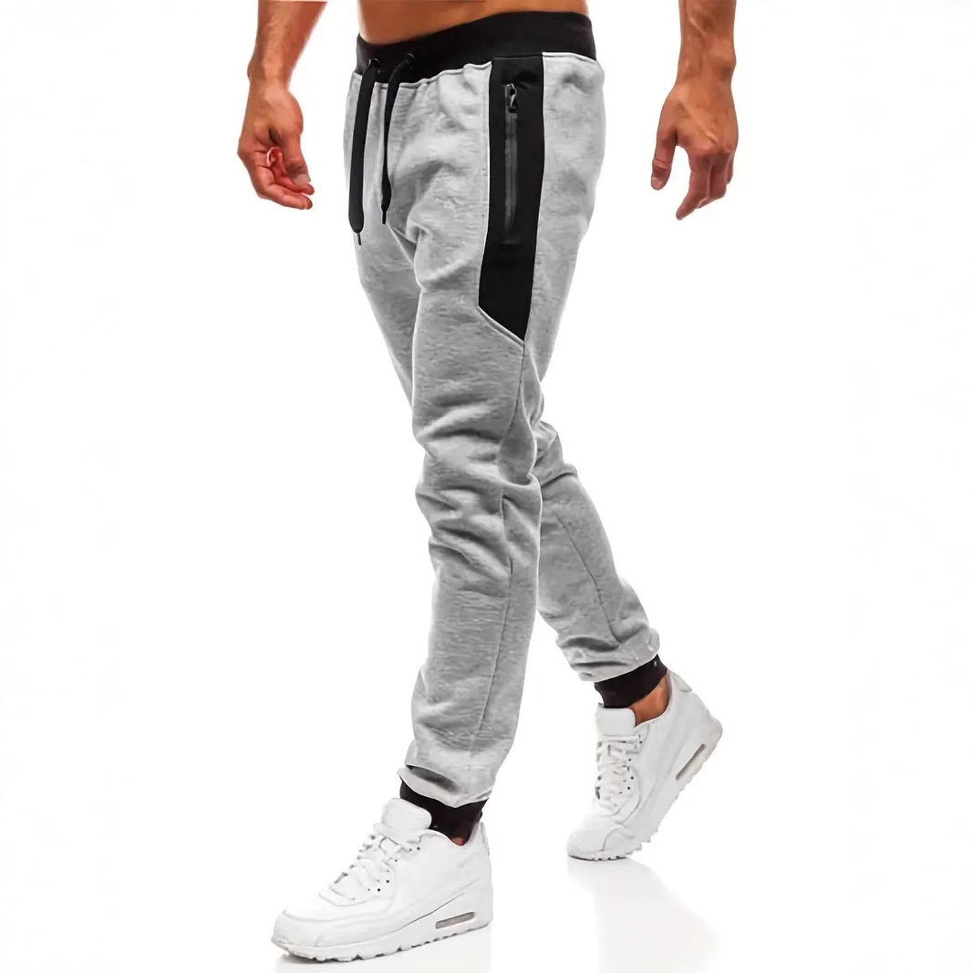 Men's Fleece-Lined Joggers – Slim Fit Workout Pants With Zipper Accents (S-3XL, 6 Colors, Machine Washable)_voghion.com