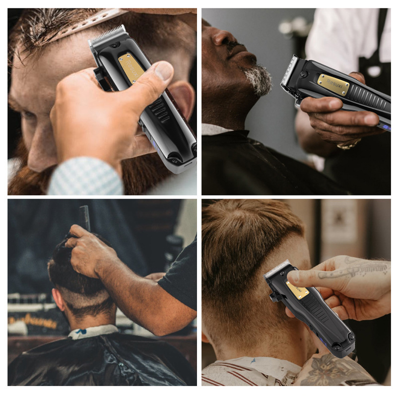 Amazon nuevo de alta potencia peluquería hogar eléctrico cortapelos hombres profesional eléctrico clipper retro aceite cabeza eléctrica clipper