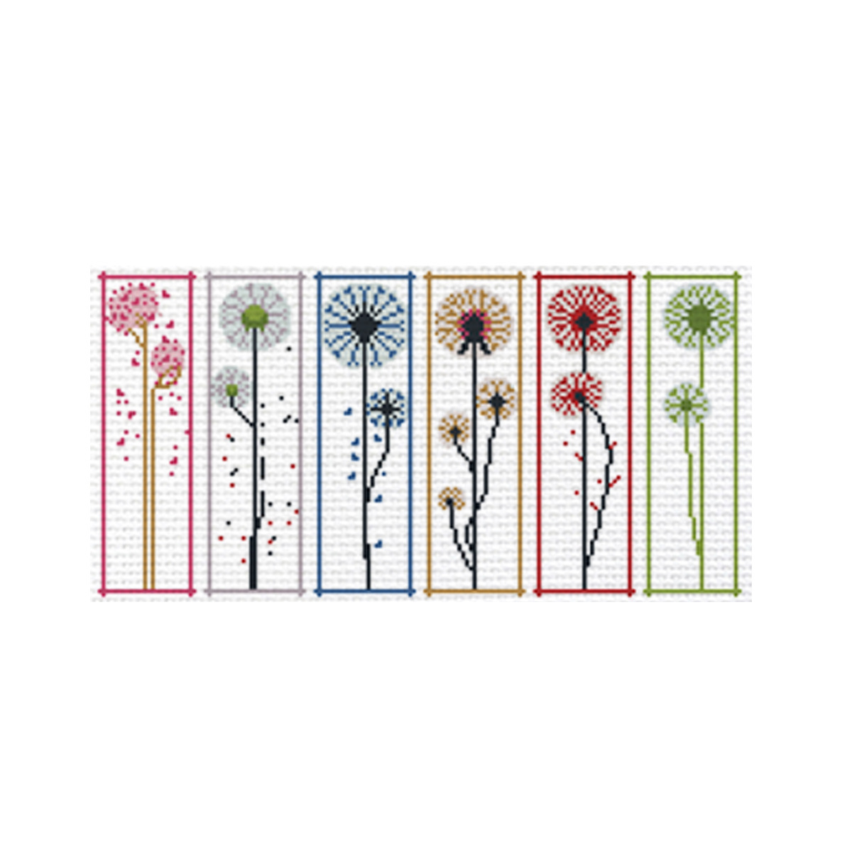 Kit de material para marcapáginas de punto de cruz con diseño de diente de león, decoración de páginas de libros fácil de hacer, regalo de papelería, venta al por mayor del fabricante. image 5