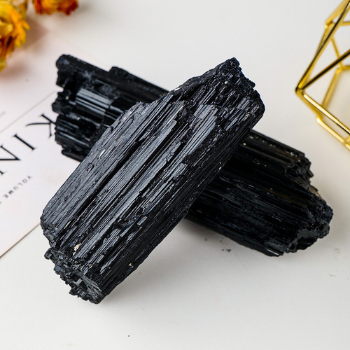 Wholesale natural crystal tourmaline rough stone, black tourmaline rough stone, creative home crystal rough stone ornaments