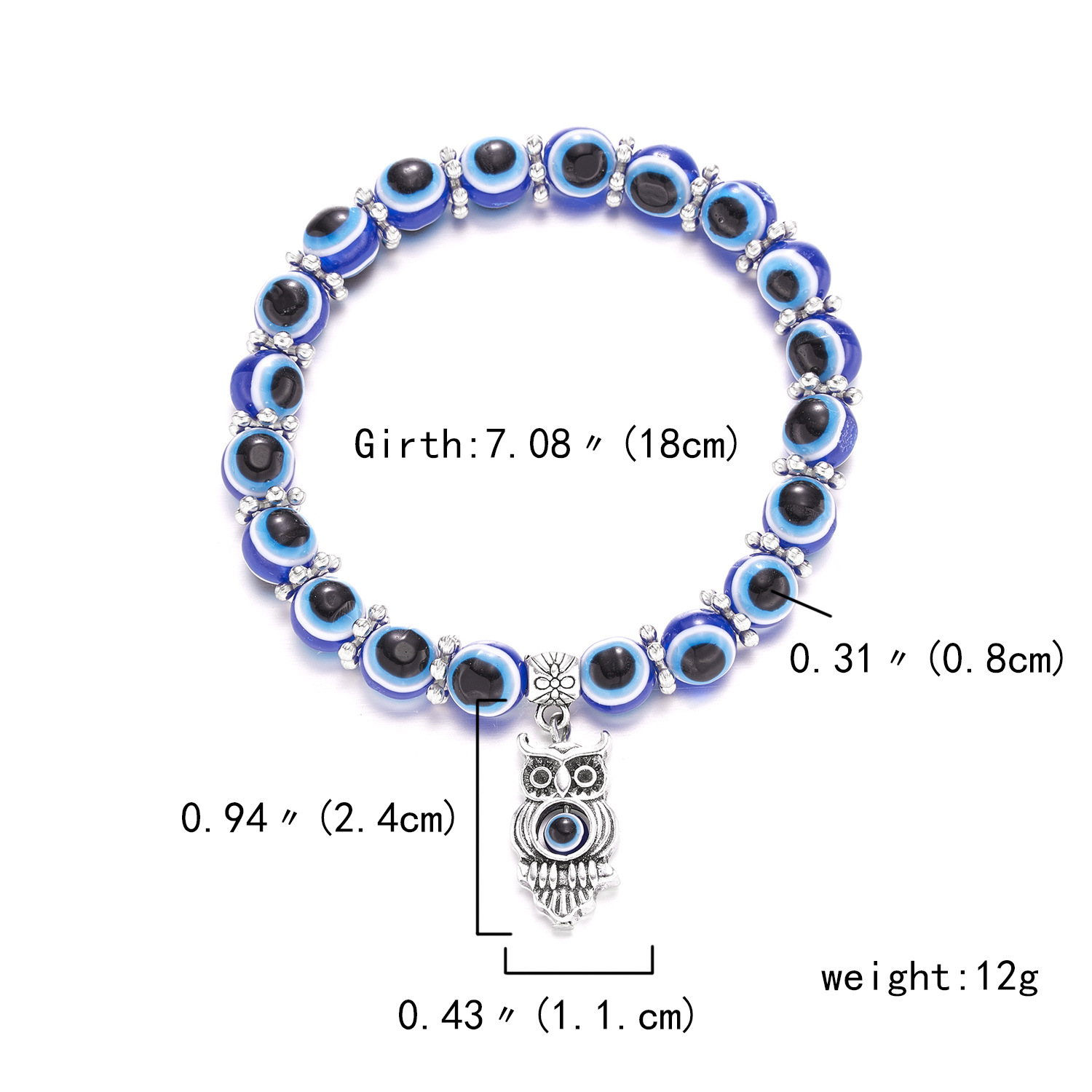 Simple Style Tortoise Palm Owl Glass Beaded Unisex Bracelets display picture 3