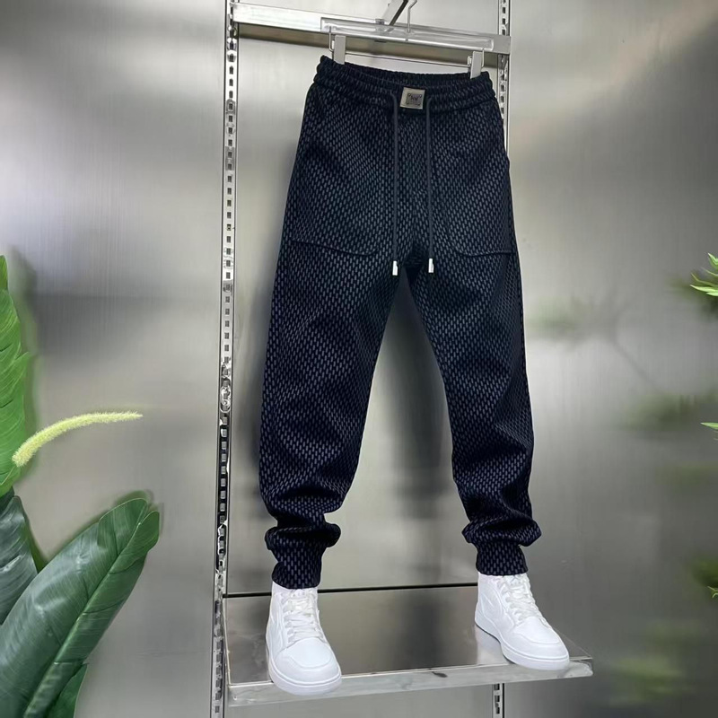 2025夏季新款弹力简约百搭款式男士休闲裤时尚高档小脚裤束脚运动|undefined