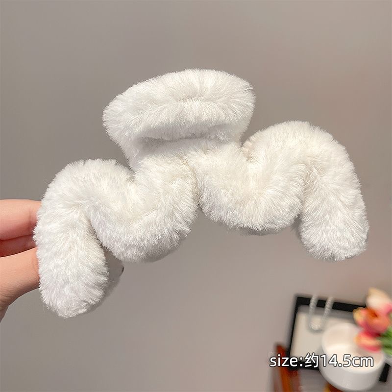 플러시 M 클립 화이트-14cm