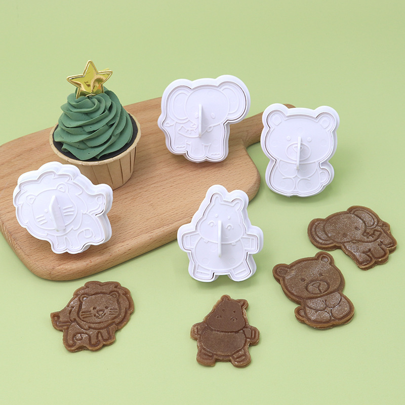 クリエイティブプラスチックシミュレーションクッキー型食品サプリメント diy ベーキングツールケーキセットケーキ型動物シリーズ|undefined