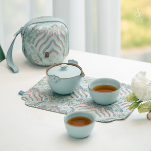 Travel Tea Set, Quick Cup, One Pot, Two Cups, Portable Tea Set, Outdoor Camping Style, Portable Tea Set, as You Wish