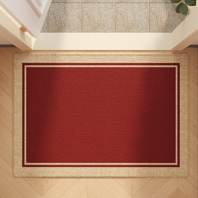 붉은 격자 무늬 질감 [미끄럼 방지/내마모성/먼지 제거]