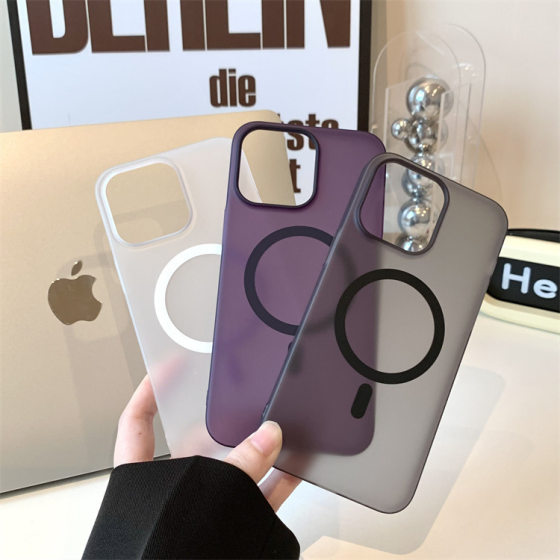For Apple 16 Mobile Phone Case 15 Ultra-thin Frosted iPhone14PC Case Ice Mist Magnetic 13Pro Protective Case 12P