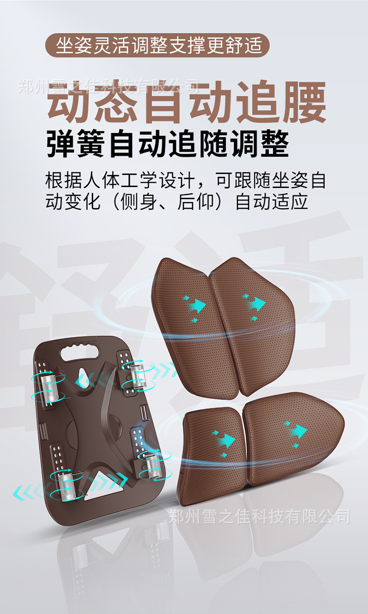 Car Ergonomic Lumbar Support Office Car Seat Back Cushion for Long Sitting Comfort Seat Lumbar Pad