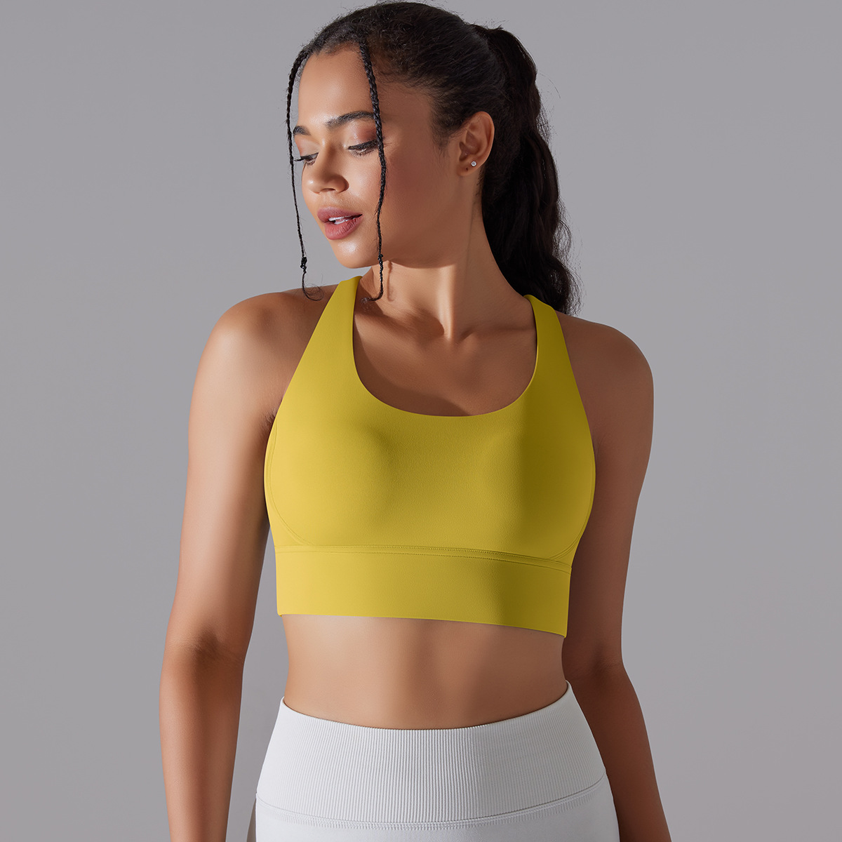 127g Weight Sleeveless Sleeve Length Nylon, Spandex Fabric Type Short Top Length Halter Crisscross Tank Tops Type Fitness, Yoga Occasion U Neck Neckline Solid Color Pattern Sports Style Sports Solid Color Nylon Spandex U Neck Active Tops Halter Crisscross Tank 118