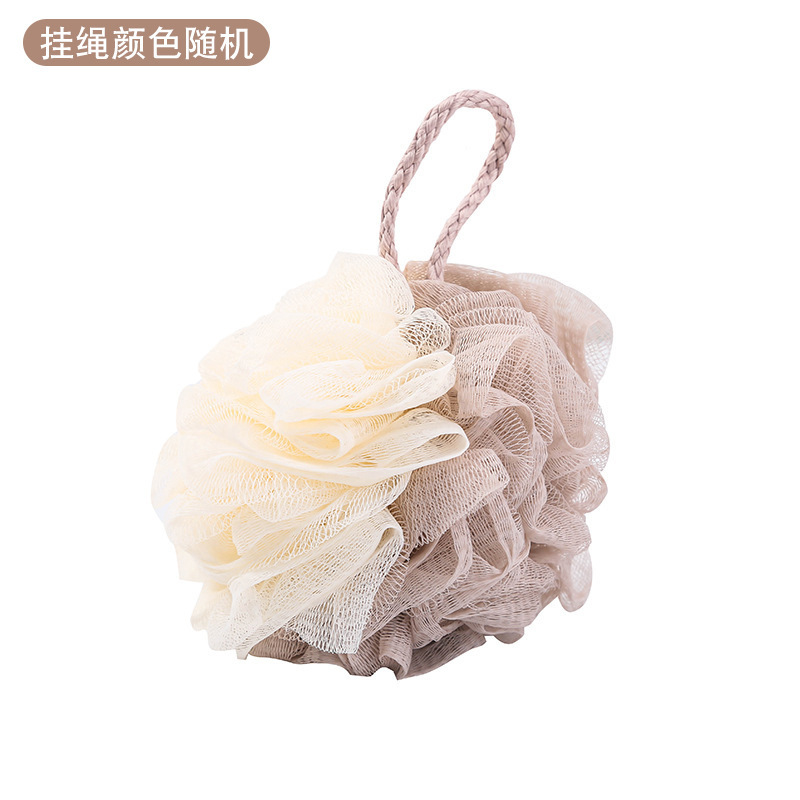 2835 大号双色沐浴球彩色成人沐浴浴球 洗澡搓澡沐浴球浴花50g|undefined