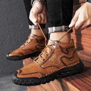 2024 Cross-border Winter New Men's Thick-soled Martin Boots Fashion Snow Boots Explosions Casual Men's Boots Warm Ankle Boots