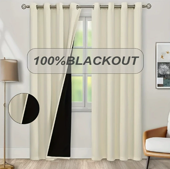 Плотные blackout-занавеси Chun Yafang с покрытием и теплоизоляционные занавеси Blackout