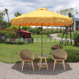 Internet Celebrity Outdoor Parasol Large Umbrella Wedding Lace Sun Umbrella Beach Stall Umbrella Courtyard Terrace Center Column Umbrella