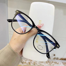 新款防蓝光平光镜潮款米钉眼镜框 韩版学生眼镜超轻代发
