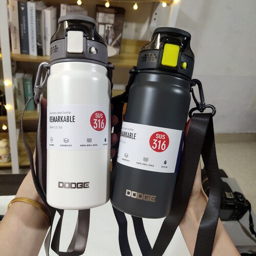 Shile Dodger Sports Insulated Cup 316 Stainless Steel Large Capacity Car Water Cup Men and Women's Cold and Hot Water Kettle 