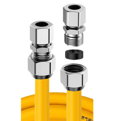 Stainless steel gas pipe 304 corrugated pipe Household natural gas stove connecting pipe metal explosion-proof high pressure pipe