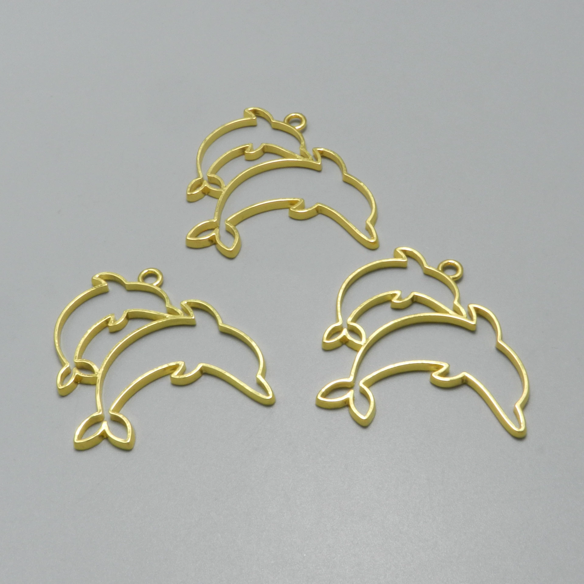 Сохраняющий цвет дельфин УФ Кристалл эпоксидная граница смола клей металл полые границы DIY ювелирные аксессуары материал ручной работы