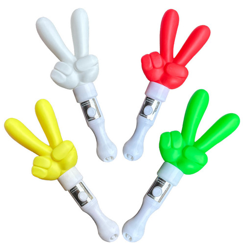 Glitter finger stick, glowing OK stick, heart glow stick, concert event cheering props, label logo wholesale