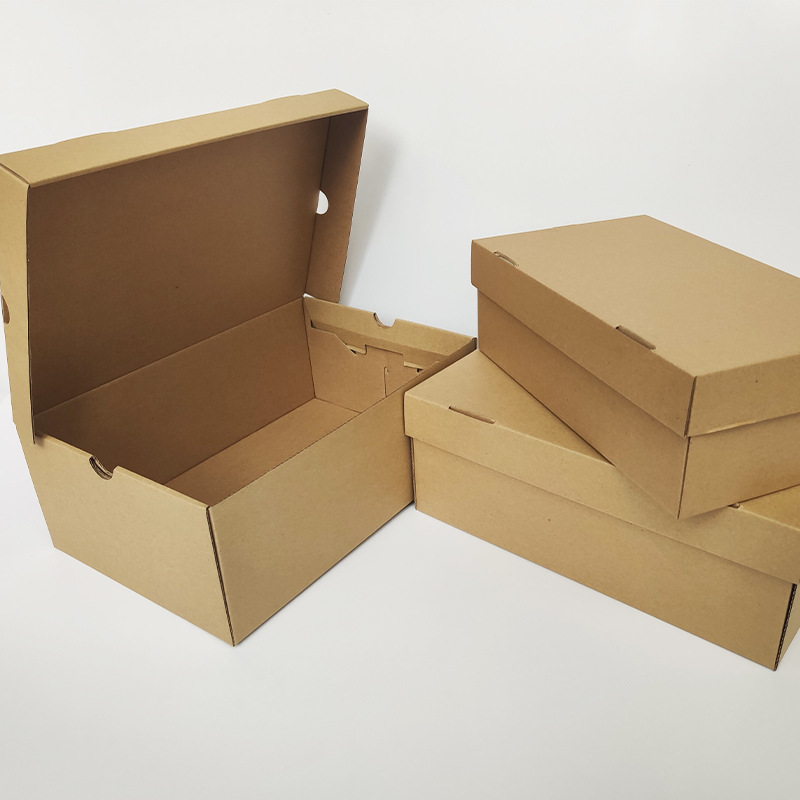 Special hard kraft paper flip shoe box carton sneaker storage packaging box carton in stock wholesale printable LOGO