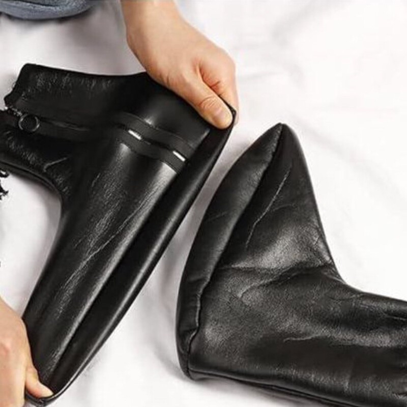 Fleece-Lined Floor Socks for Home Use in Autumn and Winter, Warm Pu Leather Cotton Socks for Men and Women, Mid-Calf Socks for Adults, Wholesale