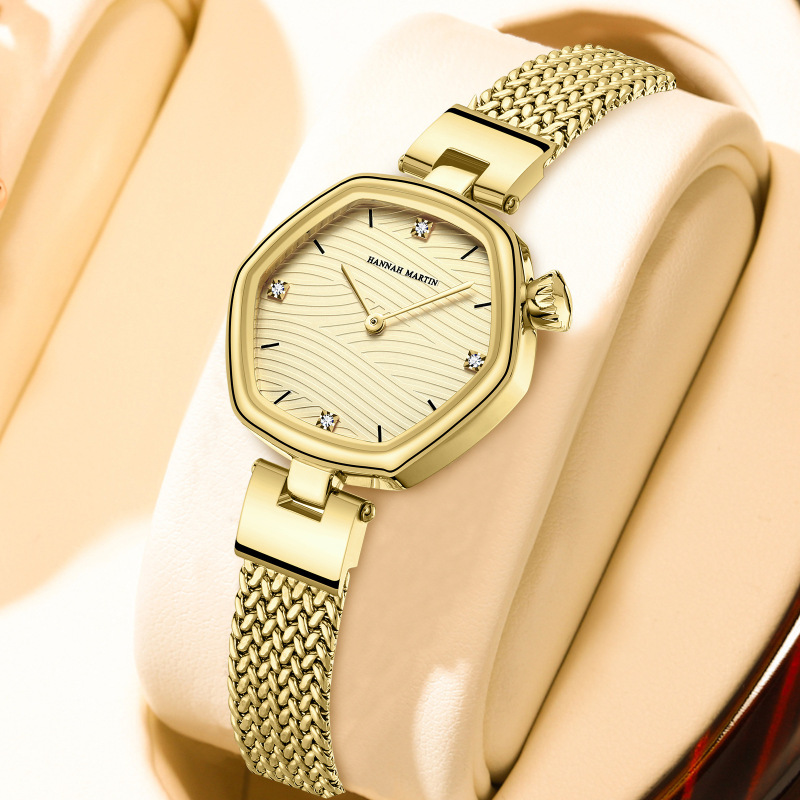 Cross-Border New Model Niche Student Waterproof Women's Simple Hexagonal Stylish Quartz Watch Light Luxury Fashion Watch for Women Cross-Border New Model Niche Student Waterproof Women's Simple Hexagonal Stylish Quartz Watch Light Luxury Fashion Watch for Women