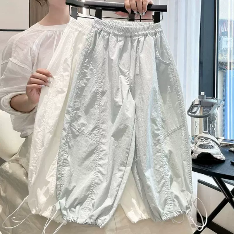 Штаны, детская универсальная летняя одежда, тонкий repellent против комаров, свободный крой, западный стиль