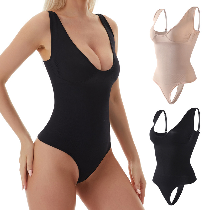 Cross-Border Shapewear Bodysuit for Women, Tight-Fitting, Tummy Control, Waist Cincher, Butt-Lifting, Body Shaping, Camisole, Thong-Style, Plus Size, Sexy Cross-Border Shapewear Bodysuit for Women, Tight-Fitting, Tummy Control, Waist Cincher, Butt-Lifting, Body Shaping, Camisole, Thong-Style, Plus Size, Sexy