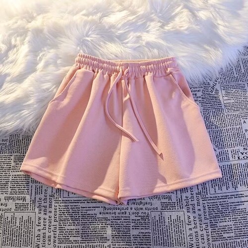 Summer loose, slimming hot pants for women, Korean style pure color yoga pants, all-matching casual home sports three-quarter shorts