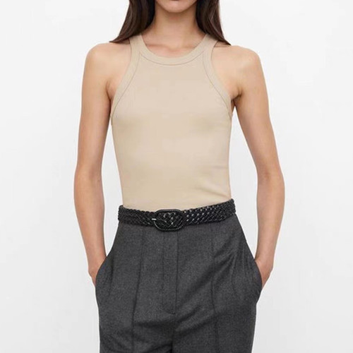 TOT classic women's I-shaped cotton vest multi-color knitted elastic small suspenders European and American style outer wear bottoming top