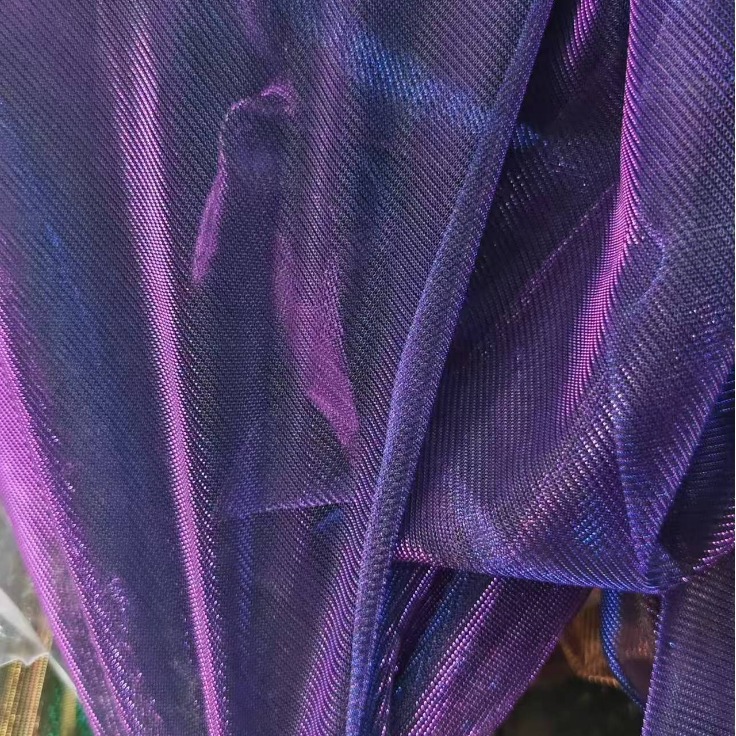 批发亮丝网布 幻灯丝双色网纱 金银丝网 装饰布 洛丽塔 舞台布