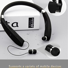 SX-991ステレオbluetoothイヤホン5.0折り畳み汎用スポーツ音楽イヤホンl28首付き無線イヤホン