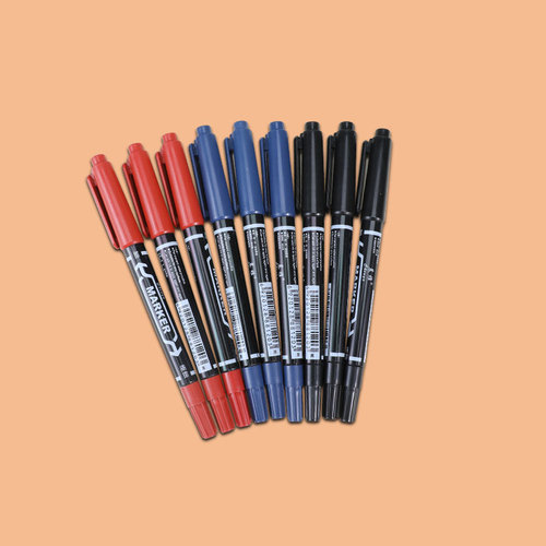 Cross-border small double-ended hook line pen oil-based non-fading water-based erasable painting marker pen art marker wholesale