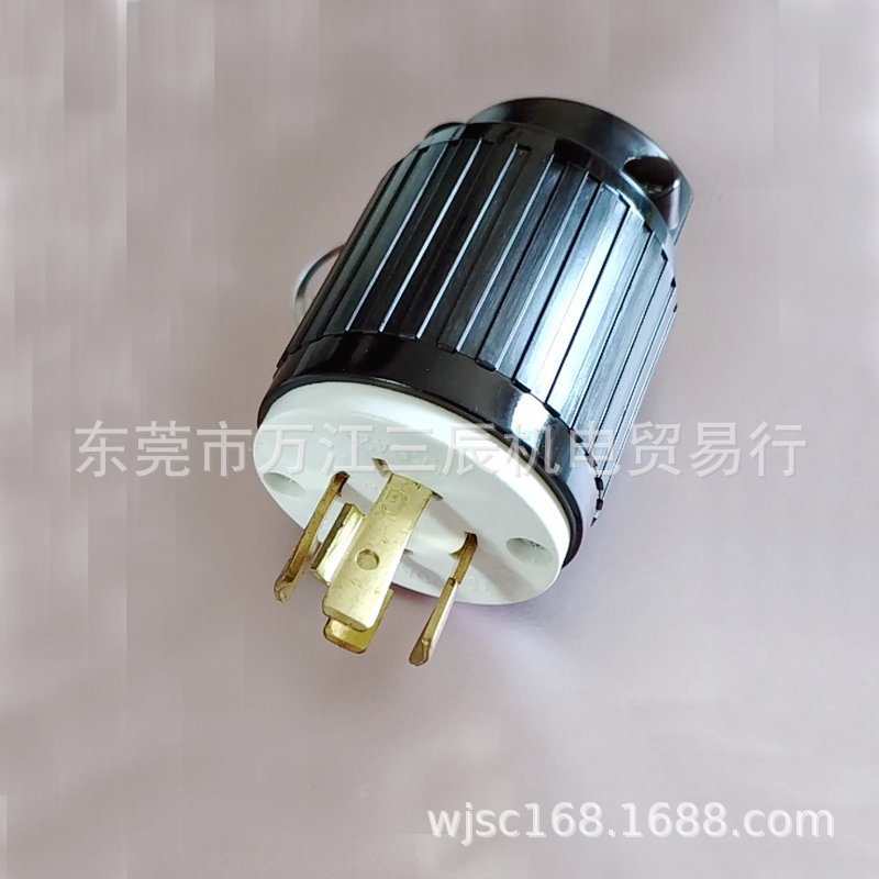 美规四线插头NEMA L14-20P UL中国台湾隆光升级加厚LK-6421 ROHS