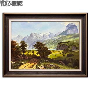 Hand-Painted High-End House Living Room Landscape Oil Painting European Decorative Painting American World Famous Painting Hope Valley N274