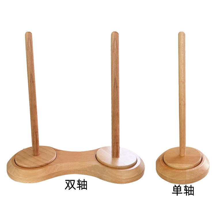 Вал шерстяной стойки Лоток для хранения шерсти Швейная машина Шерстяная стойка Настенная шерстяная стойка Пагода Катушка Фитинги Вращающаяся деревянная стойка