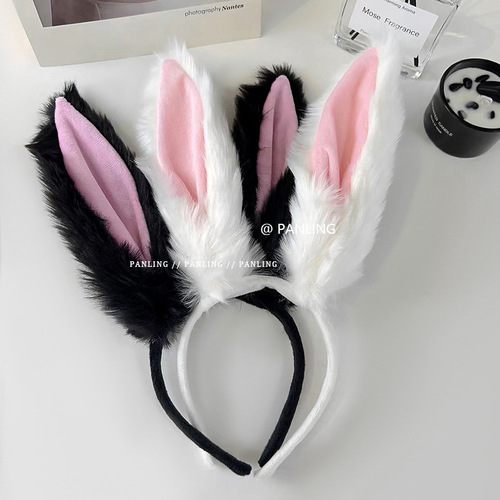 Fuzzy Fox Ear Headband Christmas Hair Accessory Long Rabbit Ear Headband Hair Pin Cute Pure Desire Style Animal Ear Headwear for Women