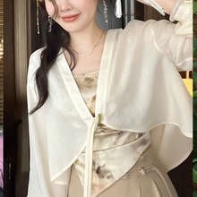 新中式雪纺防晒衣女夏新款时尚洋气配裙子披肩短款开衫外套薄罩衫