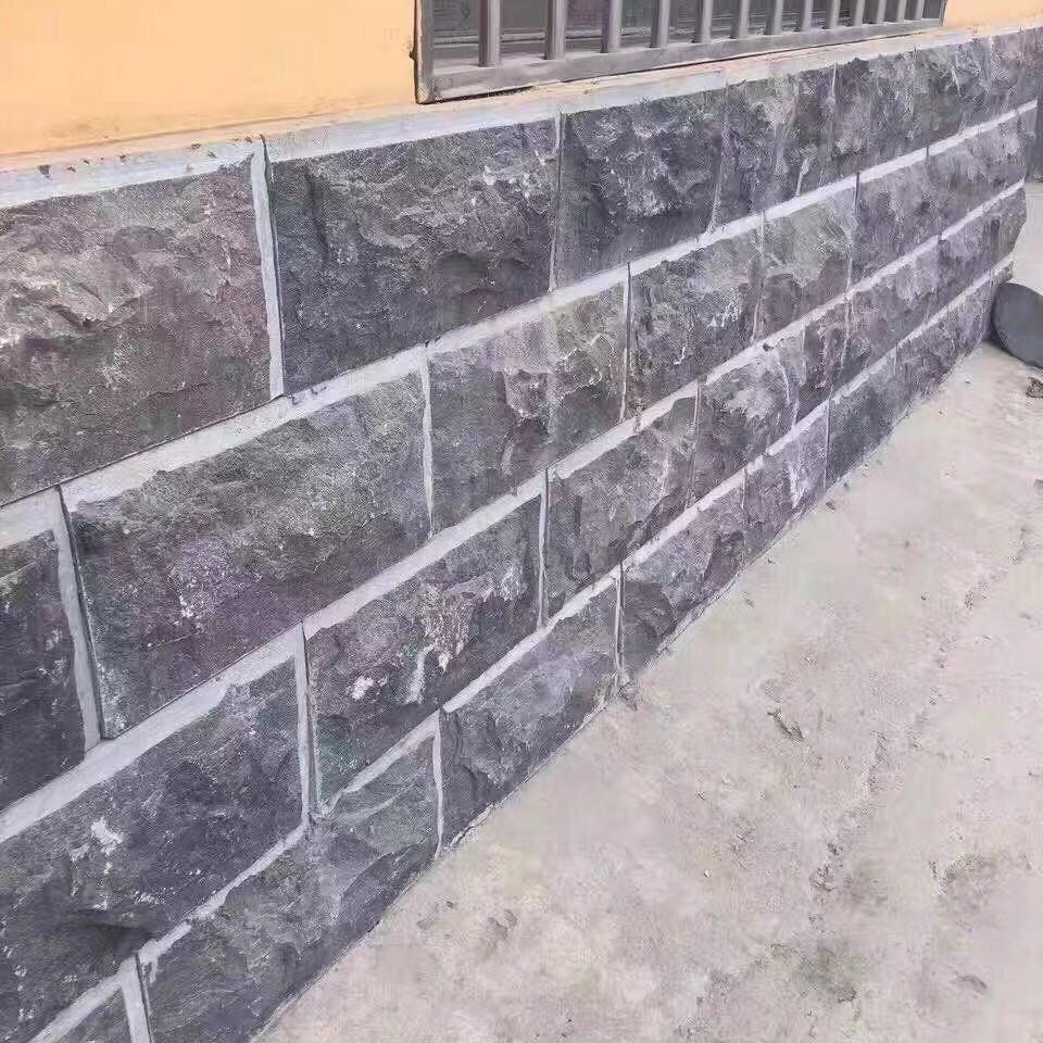 庭院墙面花岗岩蘑菇石灰色路沿石公园道路工程用路石材园林地铺石