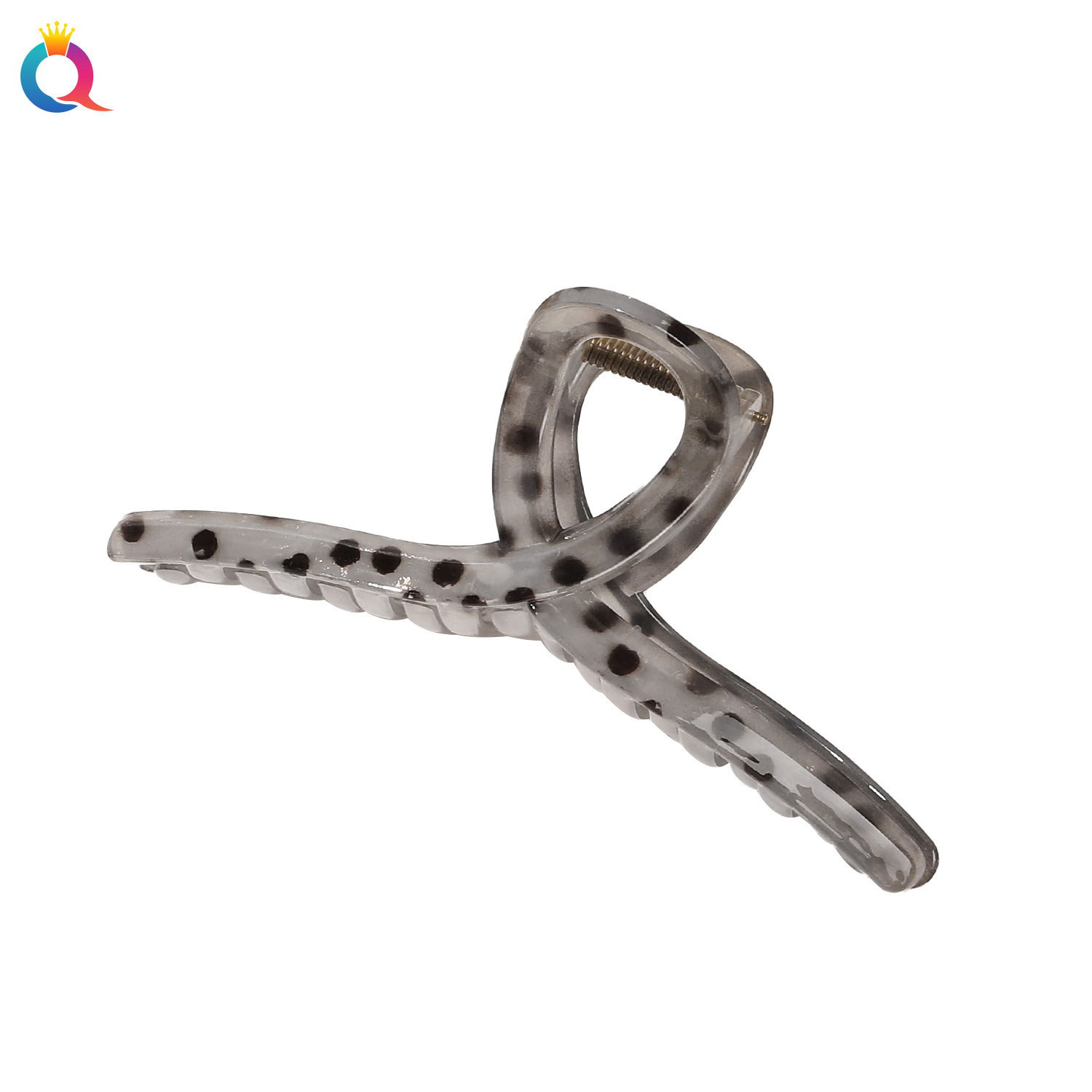 Qiyue Cross-border PC lunares gelatina horquilla de disco pinza para el cabello sensación de alta calidad horquilla de moda clip de tiburón accesorios para el cabello al por mayor