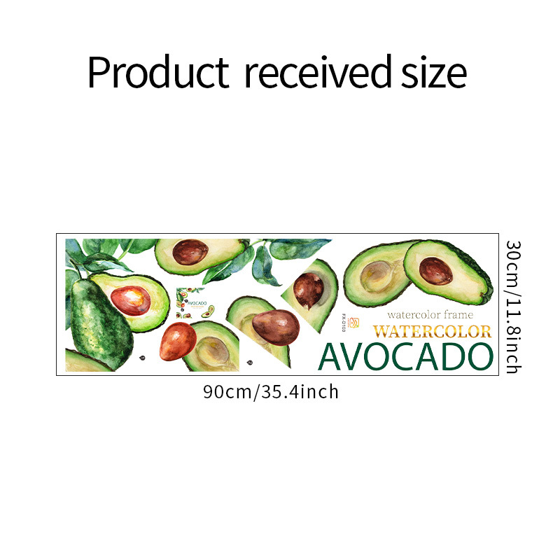 Korean Fashion Style Green Planting Avocado Wall Sticker display picture 2