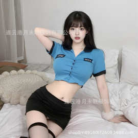 月未眠情趣内衣女士女警OL职业装女王装空姐服性感制服诱惑套装
