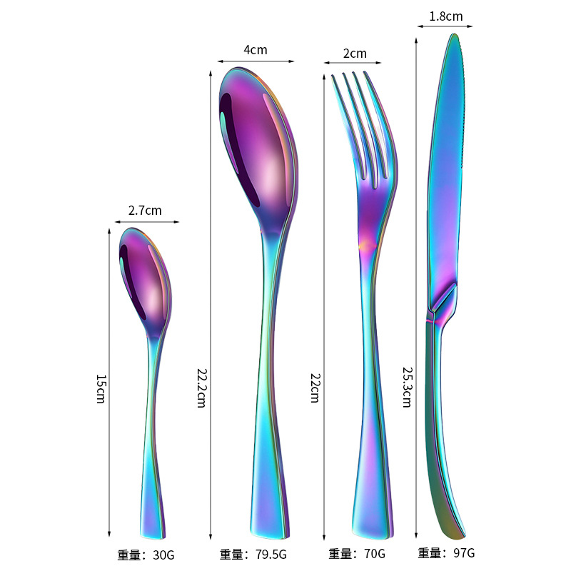 Kaya creativo cuchillo y tenedor cuchara vajilla occidental europea regalo Hotel cuchillo de carne y tenedor cola de pescado vajilla de acero inoxidable traje